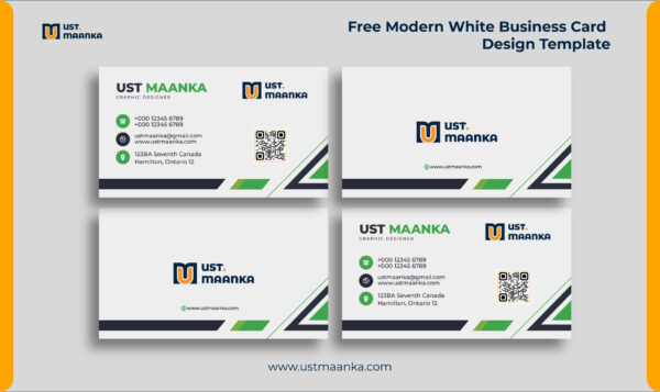 Modern White Business Card Template